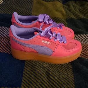 Puma Palermo Pink and Lavender Sneakers